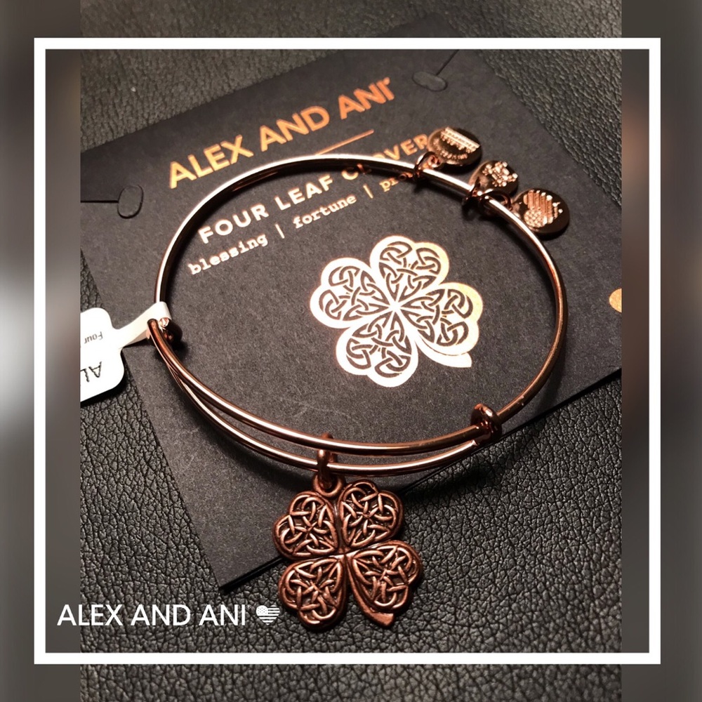 🆕Alex & Ani 4 Leaf Clover Bangle Bracelet